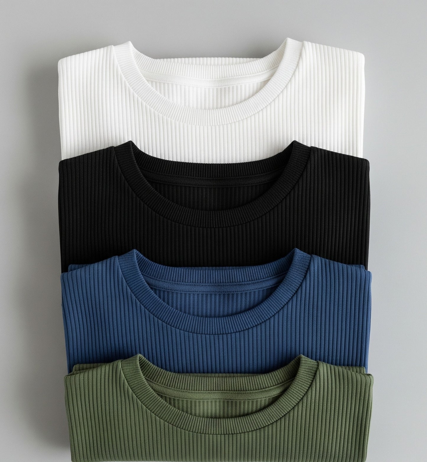 Camiseta canelada casual